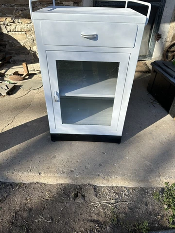 Antique Medical Cabinet for Doctor's Office/ Hospital - Door/Drawer Orig. Pulls Cover