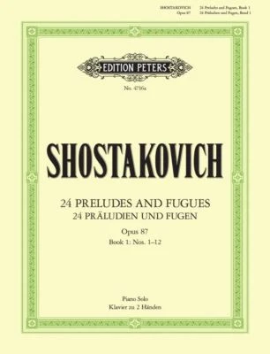 24 Preludes & Fugues Op.87 Vol.1 Piano Music Shostakovich Edition Peters - Image 1 of 2