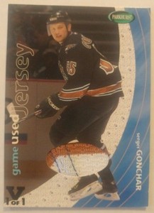 2015-16 Final Vault Sergei Gonchar Jersey BLACK 1/1 2001-02 Parkhurst