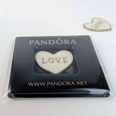 Pandora Petite Memories LOVE Heart Locket Insert - Sterling Silver Charm Medium - Image 1 of 3
