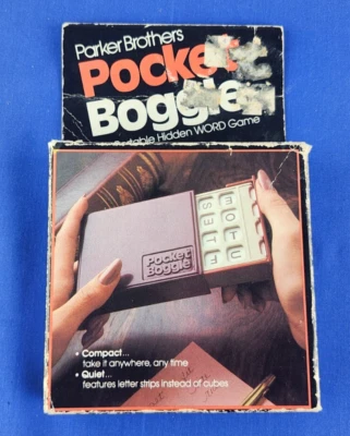 Vintage Pocket Boggle Parker Brothers 1980 Travel Compact Word Game Complete - Image 1 of 4