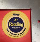 Reading Brewing Co. Pa. Yellow 3.5 Inch Round Beer Coaster Mid Century Modern Q2