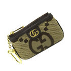 Gucci Ophidia Jumbo Gg Canvas Key Case Key Pouch Coin Purse Brown Authentic