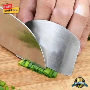Stainless Steel Finger Guard Protector for Safe Slicing Cutting Chopping Kitchen - Picture 1 of 5