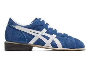 ASICS Weight Lifting Shoes Blue White Leather 2E 1163A006-400 - Picture 1 of 8