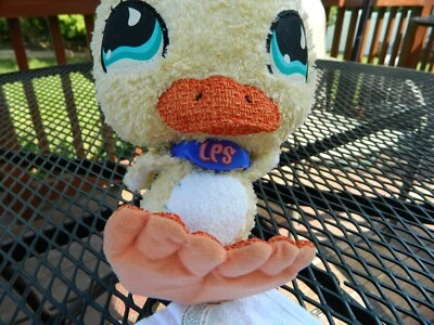 Brinquedo de pelúcia LPS Littlest Pet Shop fofo 2007 amarelo bebê pato 8" - Imagem 1 de 4