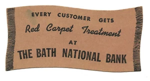 Figural Bath National Bank Ink Blotter-Bath Maine-Red Carpet Treatment-Finance - Picture 1 of 3
