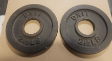 2 Barbell Olympic 2-Inch Weight Plates,  2.5 lb Unbranded