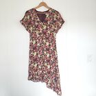 Lewit Dress Ruffle Floral V Neck Short Sleeve Fit and Flare Knee Length Size S 2