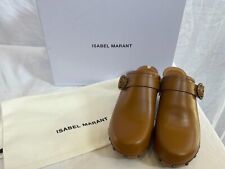 Isabel Marant Classic Clogs Titya Camel Clog Mules leather $560 7b