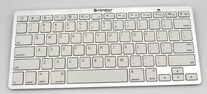 Sanoxy Silver Wireless Bluetooth Keyboard Ipad Iphone Android Tested & Works - Picture 1 of 4