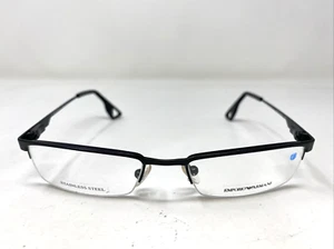 EMPORIO ARMANI Italy EA 9491 003 50-17-140 Black Half Rim Eyeglasses Frame !G53 - Picture 1 of 8