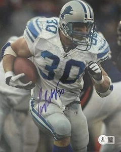 Cory Schlesinger handsigniertes 8x10 Detroit Lions Foto Beckett CoA - Bild 1 von 1