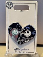 Disney - Nightmare Before Christmas - Jack & Sally Heart Pin - New on Card