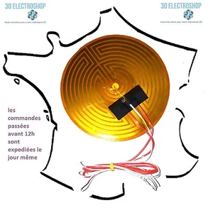 film chauffant 12V 120W pour plateau rond 160mm imprimante delta - Imagen 1 de 2