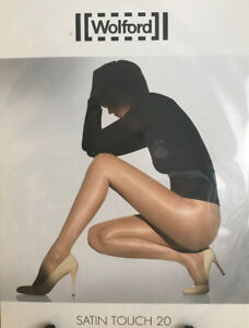 Wolford Satin Touch 20 tights, Black/Cosmetic/Admiral/Caramel-NO OUTER PACKAGING