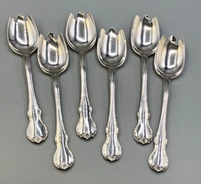 Juego de 6 tenedores de helado de plata esterlina French Provincial by Towle 5 5/8" Foto 1 de 3