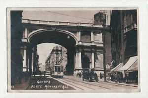 PVPC Foto Real Génova Italia Monumentale Bridge Street View Modelo-t c1915 - Imagen 1 de 2