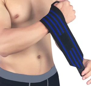 Fitness Brace Elastic Bandage Sports Wrist Band Training Weightlifting Wristband - Picture 1 of 16