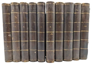 The Life of Samuel Johnson by James Boswell 10 Volume Leather Set - Antique 1835 - Foto 1 di 13