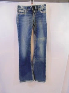 Silver Jeans Suki flare Blue Denim Jeans Size 27 - Picture 1 of 9