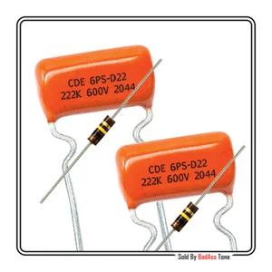 Höhenentlüftung .0022uf 600 V orange Tropfen - 100K A Bradley Widerstand 1/4 W - Menge: (2) - Bild 1 von 3