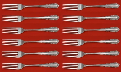 Garfo regular Shenandoah por Wallace prata esterlina conjunto de 12 peças 7 1/4" - Imagem 1 de 4