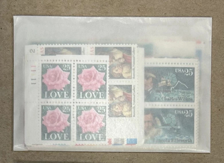 MINT PLATE BLOCKS 25 DIFFERENT 25-CENT BLOCKS OF 4 FV $25 - Image 1 of 1