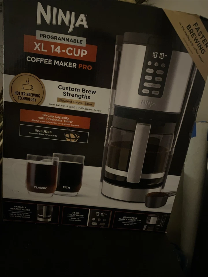 NEW Ninja Programmable XL 14-cup Coffee Maker Pro 1100W Glass Carafe - Image 1 of 1