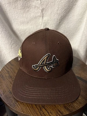 Atlanta Braves Pro Standard World Series MLB SnapBack Hat Adjustable Cap Brown - Image 1 of 4