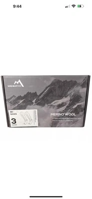 WEIERYA Merino Wool Ski Socks 3 Pairs Pack For Skiing Medium Unisex NEW Turqoise Foto 1 de 4