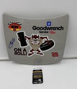 Kevin Harvick Autographed Mini Hood Tin Metal JSA COA Looney Tunes - Picture 1 of 7