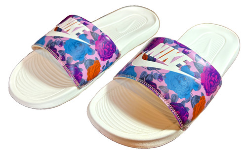 Slides floreali Nike™ Victori One Beach Pool ~ CN9676 600 donna taglia 10 ~ In perfette condizioni