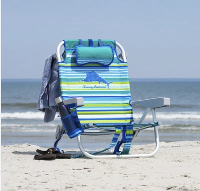 Tommy Bahama 2 Mochila Sillas de Playa con Bolsa de Almacenamiento y Toallero 1 Foto 1 de 2