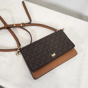 Michael Kors Logo and Leather Convertible Crossbody Wallet  - Picture 1 of 7