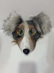 Australian Shepherd Dog Therian Mask Handmade High Quality Lined Furred Furry - Picture 1 of 4