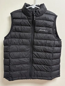 Gilet imbottito piumino bambino Eddie Bauer piccolo 7/8 nero impacchettabile leggero outdoor - Foto 1 di 12