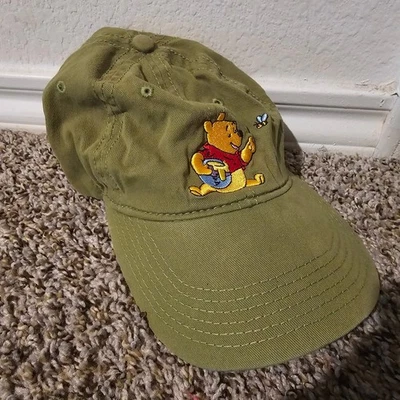迪士尼小熊维尼棒球帽橄榄绿色刺绣可调节男式 — 第 1/4 张图片