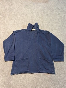 Kinsale Smocks Shirt Mens Large Blue Irish Ireland Smock Pullover 70s Fishing - Picture 1 of 9