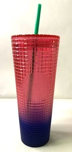 Starbucks 2022 Watermelon Pink Purple Gradient Cold Cup Tumbler Venti 24 Oz - Picture 1 of 7