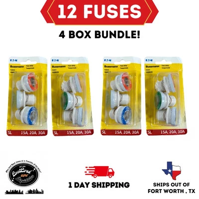 LOTE de 12 fusibles Eaton Bussmann BP/SL-A SL 15A, 20A, 30A fusibles nuevo retraso 3A3579 Foto 1 de 2