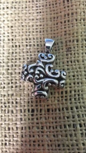 ATI Bali filigraner Cutout Kreuz Anhänger für Halskette Sterlingsilber Thailand... - Bild 1 von 3