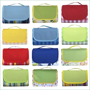 Oxford Cloth Picnic Blanket Waterproof Camp Beach Outdoor Mat Machine Washable - Picture 1 of 58