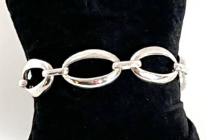 Vintage MILOR ITALY 925 Sterling Silver Link Bracelet. 8" Length, 21.6 Grams - Picture 1 of 6