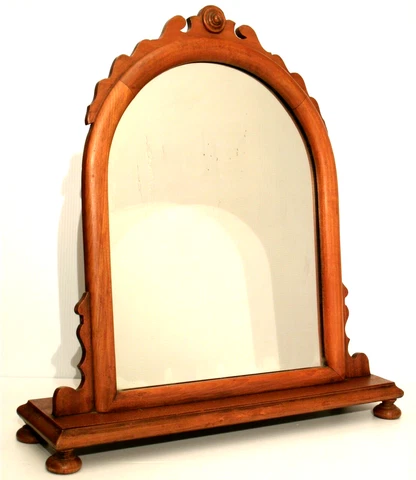 Vintage Victorian Shaving Mirror Dresser Top Cover