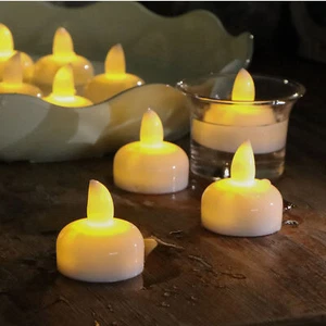 5X Waterproof Floating Candles Led Flickering Battery Tea Lights Decor For Party - Picture 1 of 12