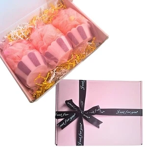 3pk - Large Cupcake Korean Pouf Bath Loofah Sponge for Kids & Adults - Gift Box - Picture 1 of 9