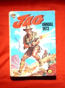 1973 JAG Boys Adventure Comic Annual Fleetway Price Unclipped Good Condition - Picture 1 of 2