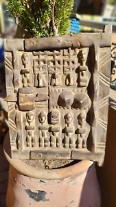 Old Dogon Granary Wood Antiq graved Door Tribe MALI Tuareg Sahara 33↔️x45↕️ cm - Picture 1 of 7