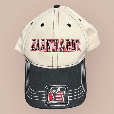 Dale Earnhardt Hat Mens Adjustable Beige Red  Embroidered Spell Out Winners Circ — 第 1/4 张图片